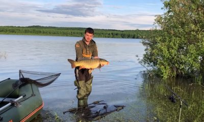 Риболовля на водоймі у Бобовищах
