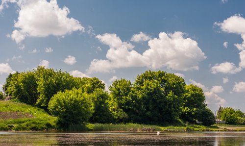 Рибалка на водоймі у с. Привітів Житомирської області