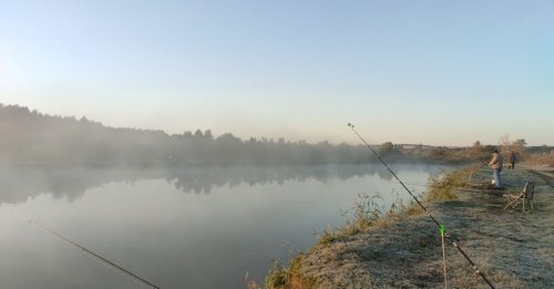 Рибалка на ставці № 4 у селі Заповітне 