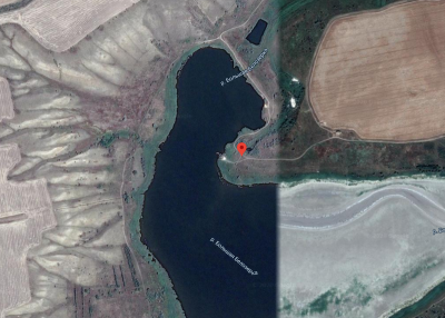 Рибалка на ставку № 6 у селі Заповітне Кам'янсько-Дніпровський р-н. Запорізька обл.