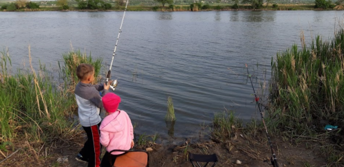 Рибалка у селі Григорівка Запорізький р-н. Запорізька обл.