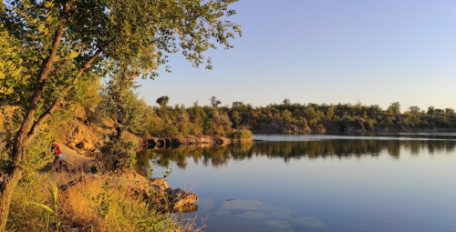 Рибалка у селі Григорівка Запорізький р-н. Запорізька обл.