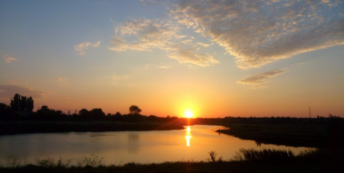 Рибалка у селі Григорівка Запорізький р-н. Запорізька обл.