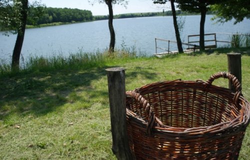 Рибалка на озері в с. Великі Береги