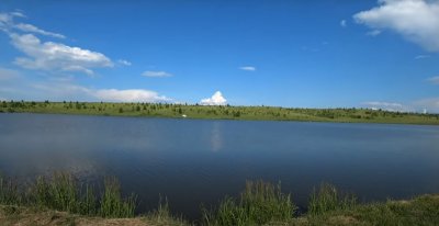 Рибалка на водоймі у с. Бортники