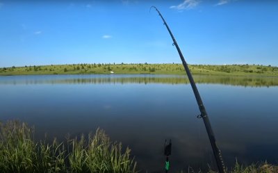 Рибалка на водоймі у с. Бортники
