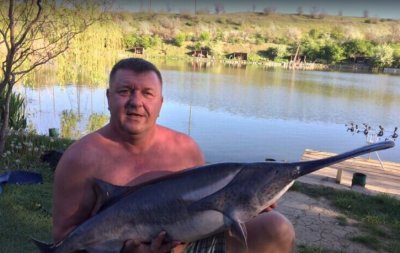 Рыбалка на водоеме в  селе Мирном