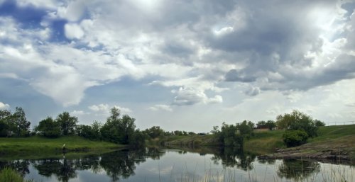 Рибалка біля села Сергіївка у Дніпропетровській області