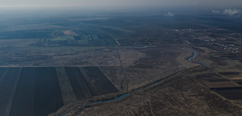 Рибалка на ставку поблизу села Кримка  у Запорізької області