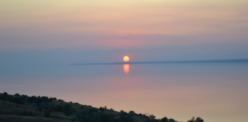 Рибалка на ставку в селі Скельки Запорізької області