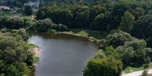 Рибалка в селі Курчиця, Житомирської області
