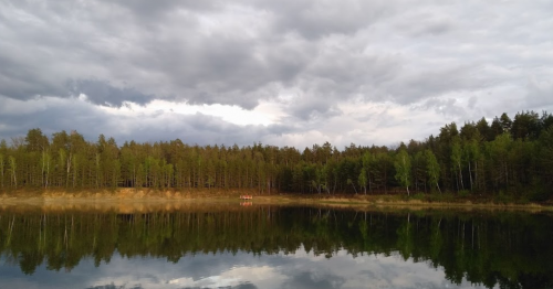 Рибалка на Блакитному озері №2 в Житомирській області