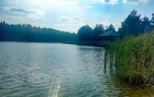 Рибалка на Блакитному озері №2 в Житомирській області