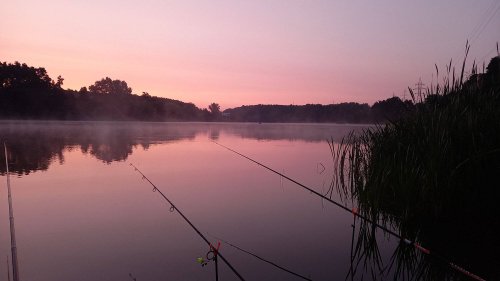 Рибалка у селі Велика Деражня, Житомирської області