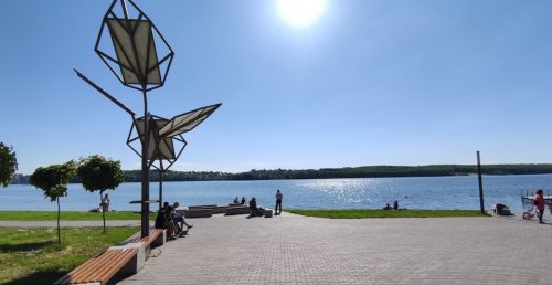 Рыбалка на Тернопольском пруде в городе Тернополь