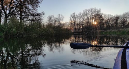 Рибалка на річці Сіверський Донець 
